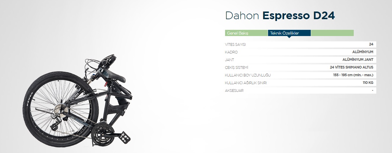 Dahon espresso best sale d24 26